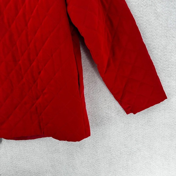 Susan‎ Graver Style Womens MEDIUM Jacket Red Quilted Frog Closure Chinese - Picture 6 of 13